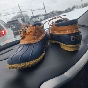 L.L. Bean Women's Navy and Tan Winter Boots